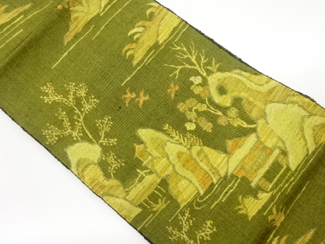 JAPANESE NAGOYA OBI / MAWATA TSUMUGI / WOVEN TREES